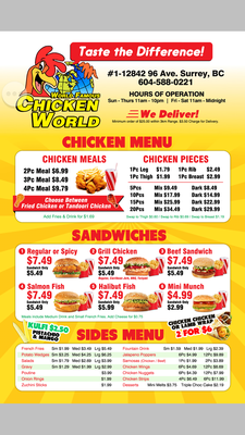 Menu photo 6 Chicken World Surrey, BC