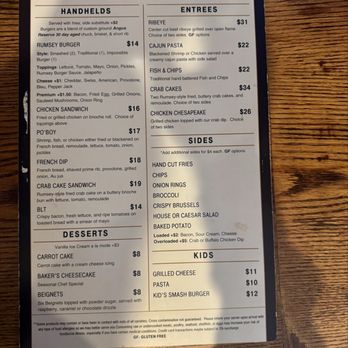 Rumsey Tavern - Menu - New American Near Me - Shepherdstown, West Virginia
