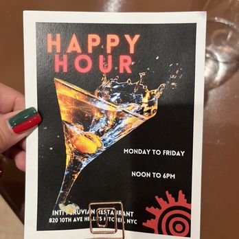 INTI Peruvian Restaurant - Happy Hour - Peruvian Near Me - New York, New York