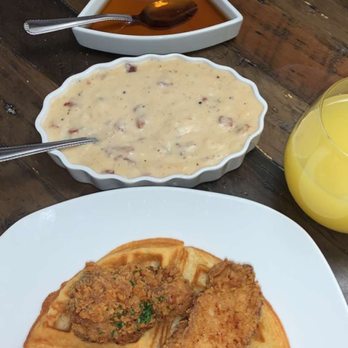 The Maple - Chicken & waffles! Comes with a side of gravy and syrup - Breakfast & Brunch Near Me - Seattle, Washington The Maple - Chicken & waffles! Comes with a side of gravy and syrup - Breakfast & Brunch Near Me - Seattle, Washington