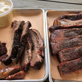 Wright's Barbecue - Pound of brisket, half a rack of ribs, link of jalapeño cheddar sausage, bacon burnt ends & mac-n-cheese - Southern Near Me - Johnson, Arkansas Wright's Barbecue - Pound of brisket, half a rack of ribs, link of jalapeño cheddar sausage, bacon burnt ends & mac-n-cheese - Southern Near Me - Johnson, Arkansas