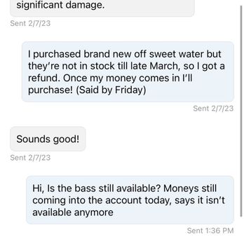 Dave's Guitar Shop - Him saying it was sold and telling me I can't have things on hold unless moneys down, days after confirming it'll be on hold for me - Guitar Stores Near Me - La Crosse, Wisconsin