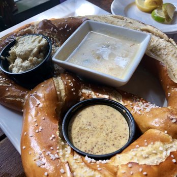 Brickside Grille & Tap - Giant pretzel with dipping sauces - Cocktail Bars Near Me - Delano, Minnesota