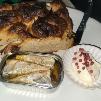 The Coupe & Flute - Foccacia with sardines and special butta...wow didn't see that coming. Delightful - Champagne Bars Near Me - Seattle, Washington The Coupe & Flute - Foccacia with sardines and special butta...wow didn't see that coming. Delightful - Champagne Bars Near Me - Seattle, Washington