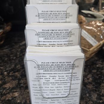 Corti Brothers - The little slip that you used to make your sandwich order - Grocery Near Me - Sacramento, California