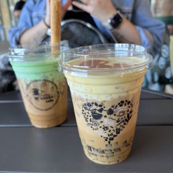 Phin Cafe - Egg coffee front, pandan in back - Bubble Tea Near Me - San Jose, California Phin Cafe - Egg coffee front, pandan in back - Bubble Tea Near Me - San Jose, California