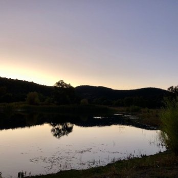 Cherry Creek Lodge - Sunset over Lake Sharon - Resorts Near Me - Young, Arizona