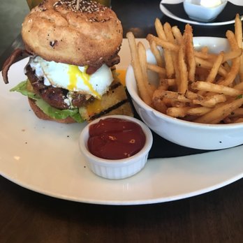 Agustin Kitchen - The ribeye chorizo bacon burger with sunny side egg up - New American Near Me - Tucson, Arizona
