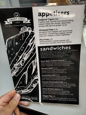 Menu photo 1 Liberty Street Lunch Warren, PA