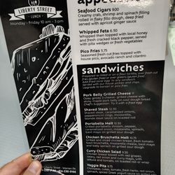 Liberty Street Lunch - Menu as of 6-23-25