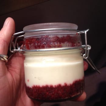 Val's Cheesecakes - Cute little jar of red velvet cheesecake! - Desserts Near Me - Dallas, Texas
