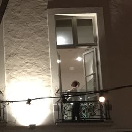 Amazing view of dancers from the courtyard