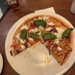 Bella Italia - Vegetarian pizza with extra buffalo mozzarella cheese and basil instead of spinach!