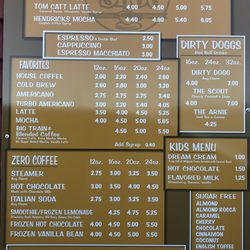 Double Shot Coffee Drive Thru - Menu