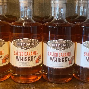 City Gate Spirits - Salted Caramel Whiskey (think of liquid version of a Werther's Orginal) - Distilleries Near Me - St. Augustine, Florida City Gate Spirits - Salted Caramel Whiskey (think of liquid version of a Werther's Orginal) - Distilleries Near Me - St. Augustine, Florida