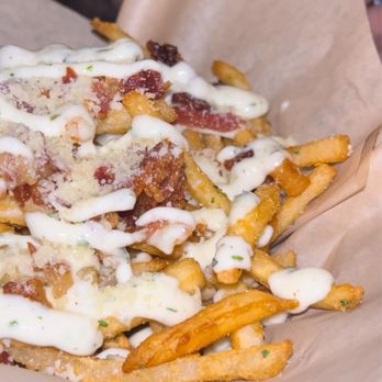 Fusion Grill & Bar - Garlic Parmesan Fries with Bacon - Burgers Near Me - Katy, Texas