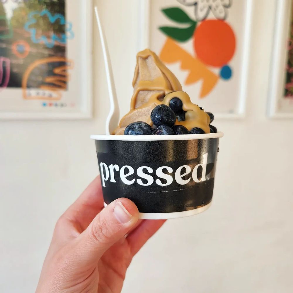 Pressed Juicery - Vanilla freeze: Blueberry, Granola, Almond Butter - Juice Bars & Smoothies Near Me - Tustin, California