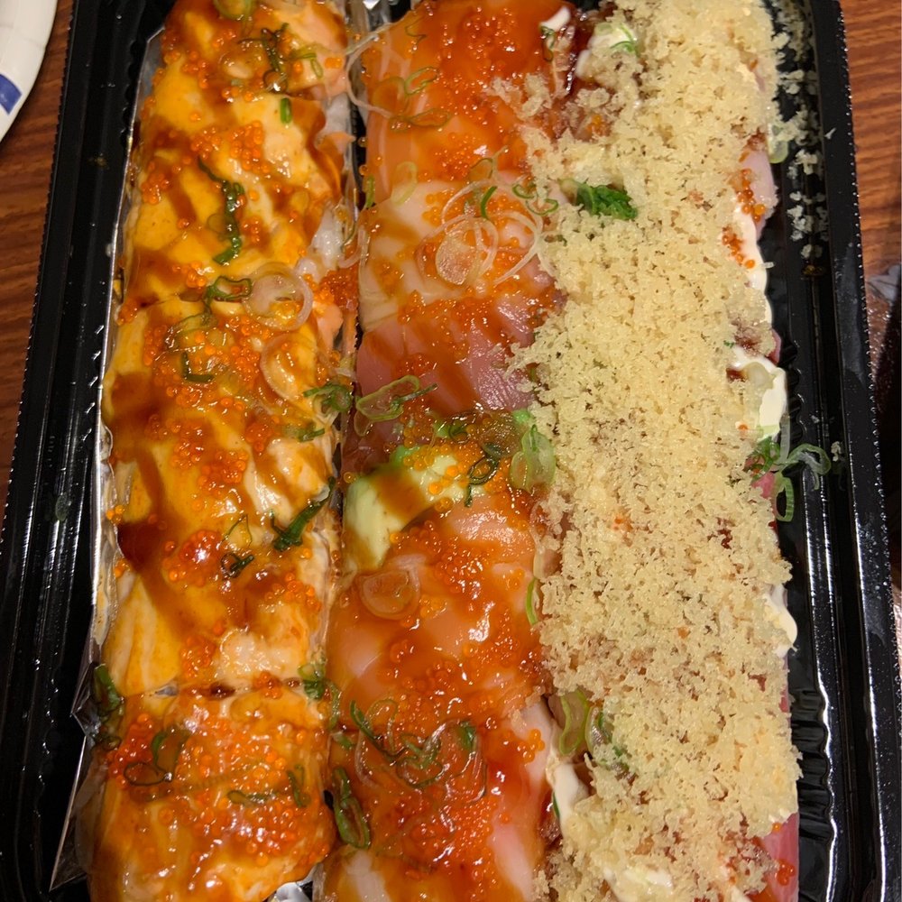 Bashamichi Sushi and Bar - R7. Lion King Roll (left) $14.50 R2. Rainbow Roll (middle) $14.50 R17. Bashamichi Roll (right) $15.99 - Japanese Near Me - Millbrae, California Bashamichi Sushi and Bar - R7. Lion King Roll (left) $14.50 R2. Rainbow Roll (middle) $14.50 R17. Bashamichi Roll (right) $15.99 - Japanese Near Me - Millbrae, California