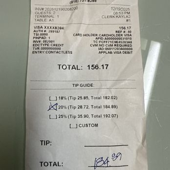Akebono - Proof, and I still left a 20% tip, service was good food was terrible. - Japanese Near Me - Sacramento, California