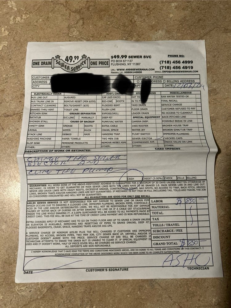 Slide of $49.99 Sewer Man