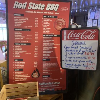 Red State BBQ - Menu - Barbeque Near Me - Lexington, Kentucky