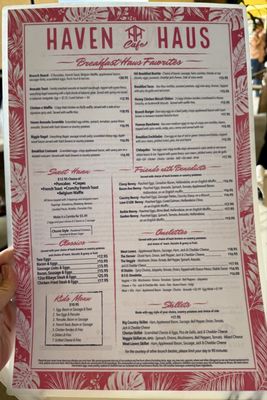 Menu photo 2 Haven Haus Cafe La Verne, CA