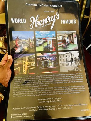 Menu photo 8 Henry's On The Market Charleston, SC Menu photo 8 Henry's On The Market Charleston, SC