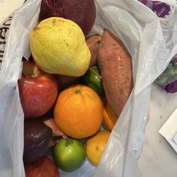Safeway Home Grocery Delivery - Overloaded fruit just thrown in one bag