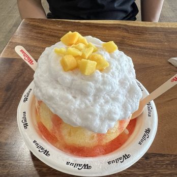 Wailua Shave Ice - Strawberry Mango with Haupia Foam - Shaved Ice Near Me - Kapaa, Hawaii Wailua Shave Ice - Strawberry Mango with Haupia Foam - Shaved Ice Near Me - Kapaa, Hawaii