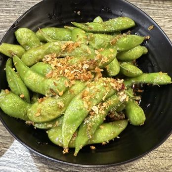 Crane & Elephant - Spicy Garlic Edamame - Ramen Near Me - Canoga Park, California Crane & Elephant - Spicy Garlic Edamame - Ramen Near Me - Canoga Park, California