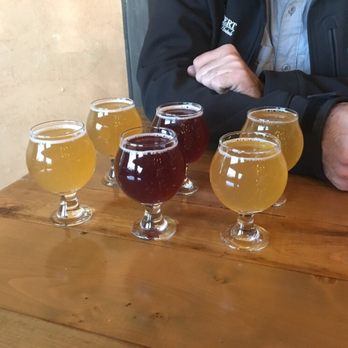d's Wicked Cider's - First part of the flights.  The middle, the Chanilla, is my favorite! - Cideries Near Me - Kennewick, Washington