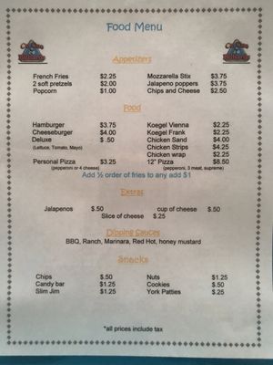 Menu photo 2 On Cue Billiards Owosso, MI