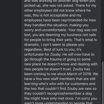 Beau's Bath House & Doggie Spa - saying that I'm traumatizing my dog - Pet Groomers Near Me - Denton, Texas Beau's Bath House & Doggie Spa - saying that I'm traumatizing my dog - Pet Groomers Near Me - Denton, Texas