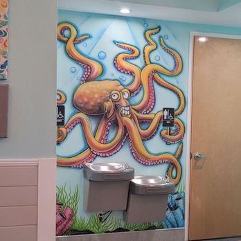 Oceanside Distillery - The octopus mural near the restrooms. - Cocktail Bars Near Me - Cape Canaveral, Florida Oceanside Distillery - The octopus mural near the restrooms. - Cocktail Bars Near Me - Cape Canaveral, Florida