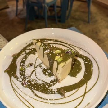 Cafe del Mar - Pistachio cheesecake - Mediterranean Near Me - Miami Beach, Florida