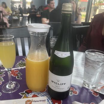 The Flying Biscuit Cafe - Champagne and mango juice - Breakfast & Brunch Near Me - Huntsville, Alabama The Flying Biscuit Cafe - Champagne and mango juice - Breakfast & Brunch Near Me - Huntsville, Alabama