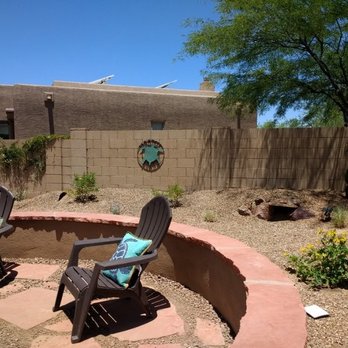 Barrio Design - Fire pit seating wall/ tortoise enclosure - Landscape Architects or Designers Near Me - Tucson, Arizona Barrio Design - Fire pit seating wall/ tortoise enclosure - Landscape Architects or Designers Near Me - Tucson, Arizona