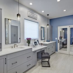 Interior Trends - Custom master bath makeup vanity.