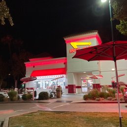 Exterior outside entrance of In-N-Out Burger - Pleasanton, California Exterior outside entrance of In-N-Out Burger - Pleasanton, California