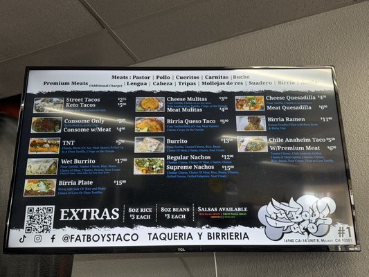 Menu photo 1 Fatboys Taco Mojave, CA Menu photo 1 Fatboys Taco Mojave, CA