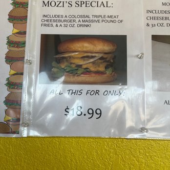 Bill's Jumbo Burger - menu for special - Burgers Near Me - Plainview, Texas