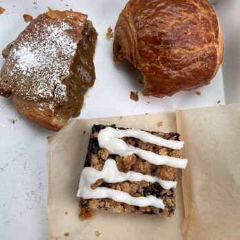 Bread and Butter - Crumble bar, chocolate croissant, almond croissant - Bakeries Near Me - Chattanooga, Tennessee Bread and Butter - Crumble bar, chocolate croissant, almond croissant - Bakeries Near Me - Chattanooga, Tennessee