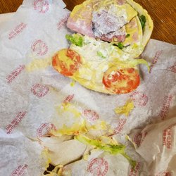Erbert and Gerbert's Sandwich Shop - My sandwich arrived slathered in mustard and mayo, an inedible mess.