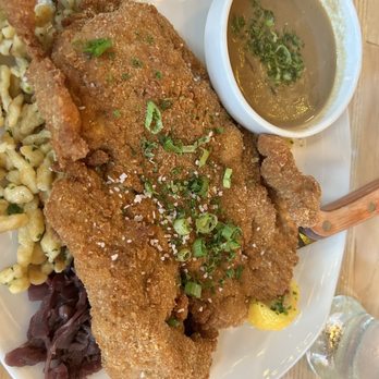 Prost Biergarten - Pork schnitzel - German Near Me - Wilmington, North Carolina Prost Biergarten - Pork schnitzel - German Near Me - Wilmington, North Carolina
