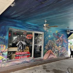 The Mann's Doghouse - Inside of the outdoor seating area.
