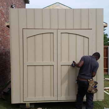 Leland's Barns & Sheds - 9) front doors install - Sheds & Outdoor Storage Near Me - Grandview, Texas