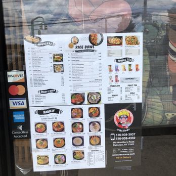 Naru Ramen - Menu in view from window - Ramen Near Me - Plainview, New York
