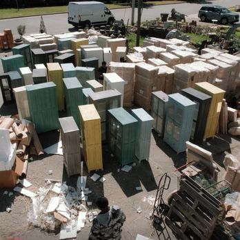 Golden Oldies Antiques - Look at all of these cabinets, all arrived apparently at the same time. See the ones still wrapped. - Antiques Near Me - High Point, North Carolina