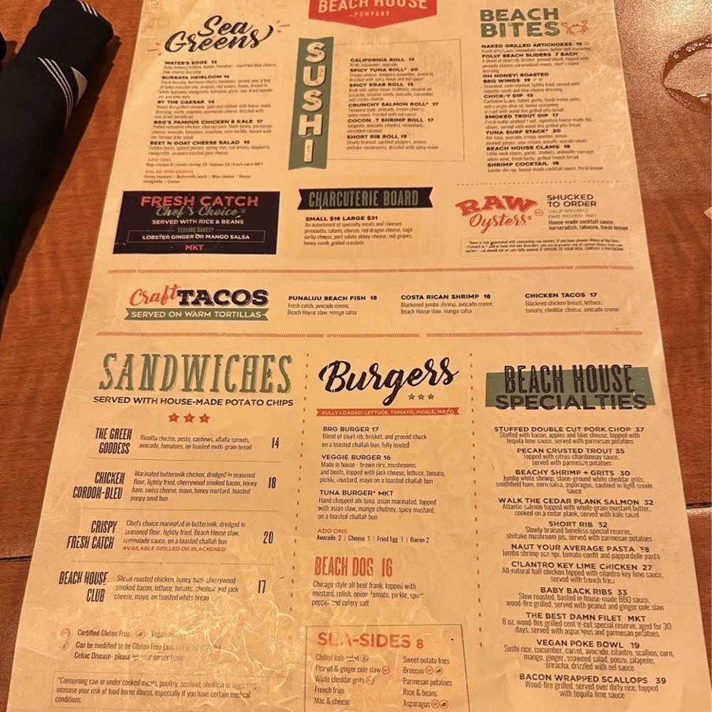 Beach House - Menu - Bars Near Me - Pompano Beach, Florida Beach House - Menu - Bars Near Me - Pompano Beach, Florida