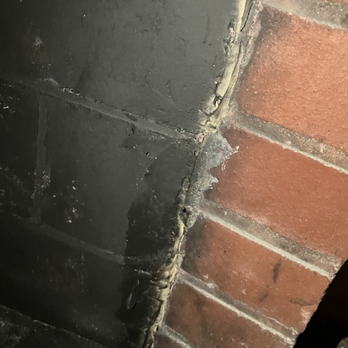 A Sweep Across the Bay - Messy gray-cream color mortar. - Chimney Sweeps Near Me A Sweep Across the Bay - Messy gray-cream color mortar. - Chimney Sweeps Near Me